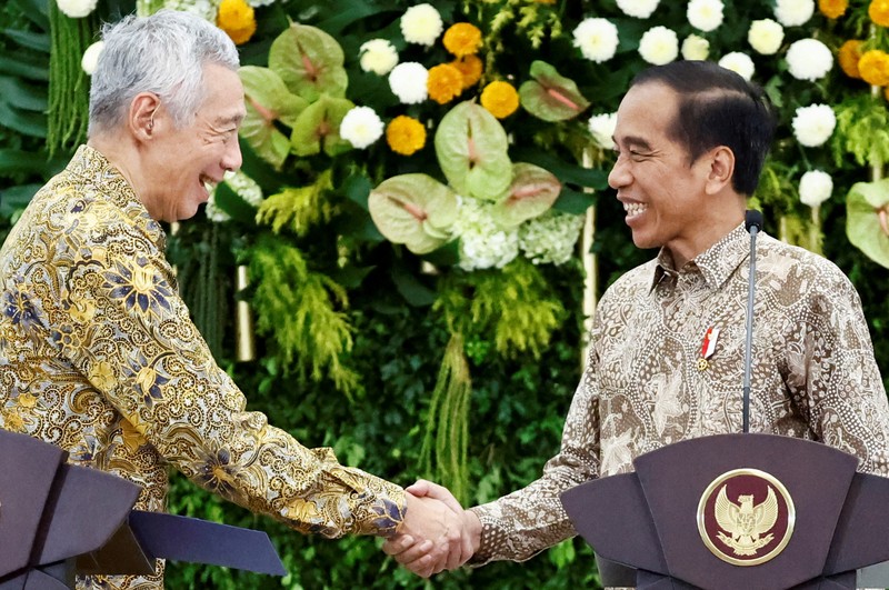 Presiden Joko Widodo menerima PM Singapura Lee Hsien Loong, di Istana Kepresidenan Bogor, Jawa Barat, Senin (29/04/2024). Presiden Joko Widodo menerima PM Singapura Lee Hsien Loong, di Istana Kepresidenan Bogor, Jawa Barat, Senin (29/04/2024). ( X @setkabgoid)