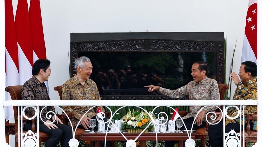 Presiden Joko Widodo menerima PM Singapura Lee Hsien Loong, di Istana Kepresidenan Bogor, Jawa Barat, Senin (29/04/2024). ( X @setkabgoid)