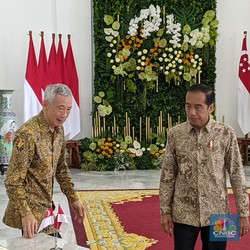 Jokowi & Prabowo Cs Terima Kedatangan PM Singapura di Istana Bogor