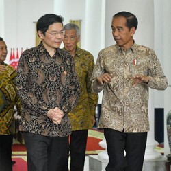 Potret Jokowi-PM Lee Pertemukan Prabowo dan PM Singapura Baru