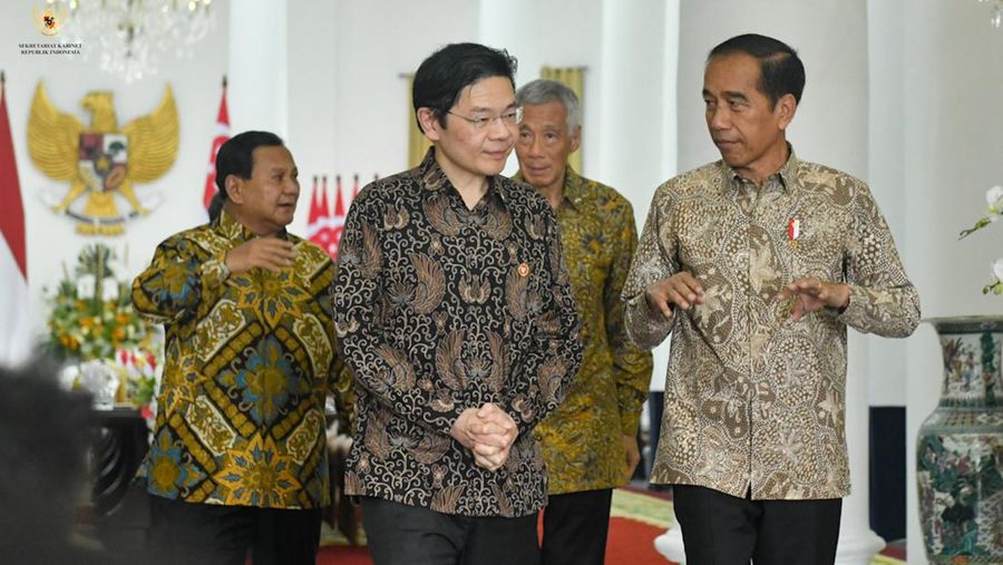 Presiden Joko Widodo menerima PM Singapura Lee Hsien Loong, di Istana Kepresidenan Bogor, Jawa Barat, Senin (29/04/2024). ( X @setkabgoid)