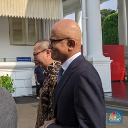CEO Microsoft Satya Nadella Tiba di Istana Ketemu Jokowi Pagi Ini