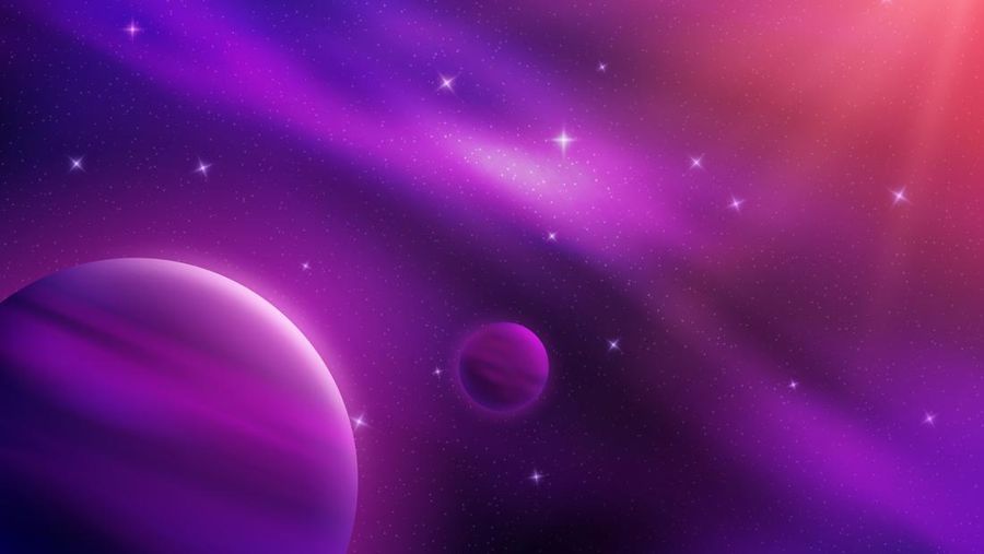 Ilustrasi planet ungu. (Dok. Freepik)