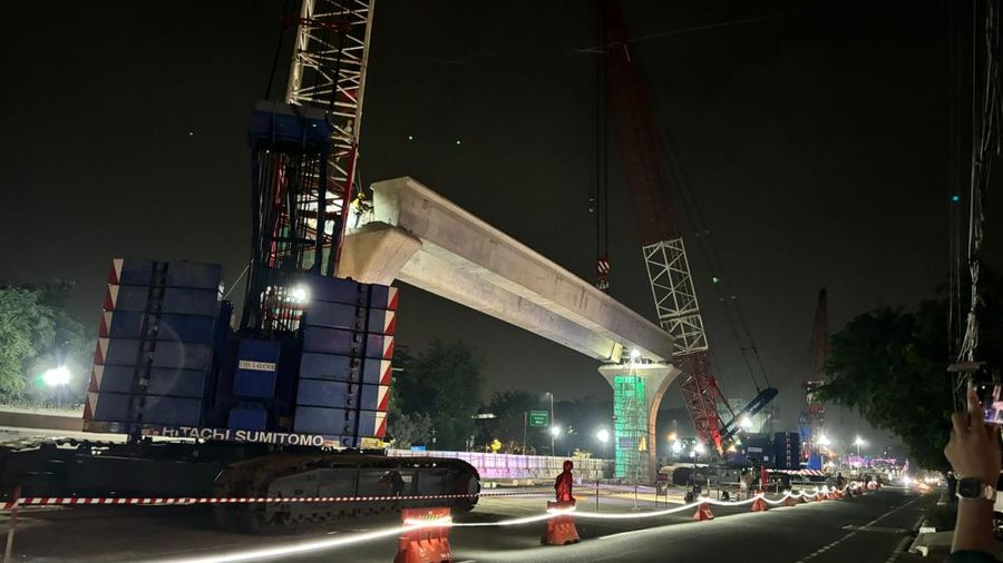 Pembangunan fase 1B LRT Jakarta (Dok Waskita Karya)