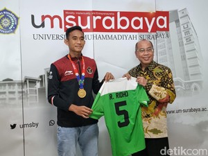 Kapten Timnas U-23 Rizky Ridho Bakal Dapat Bonus dari Kampusnya UMSurabaya