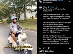 Vespa Babe Cabita Laku Rp 212 Juta, Istri Donasikan Uangnya ke Masjid