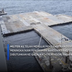 AS Bangun Dermaga Di Lepas Pantai Gaza Untuk Datangkan Bantuan