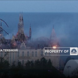 Video: Kastil 'Harry Potter' Ukraina Terbakar Ditembak Rudal Rusia