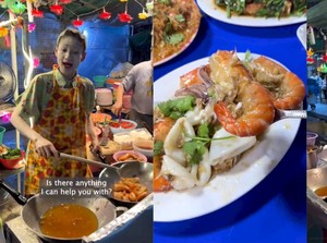 Bermulut Vulgar, Penjual Seafood Ini Viral Menarik Perhatian