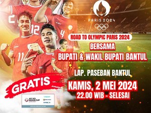 Ramaikan Dab! Nobar Indonesia Vs Irak di Lapangan Paseban Bantul