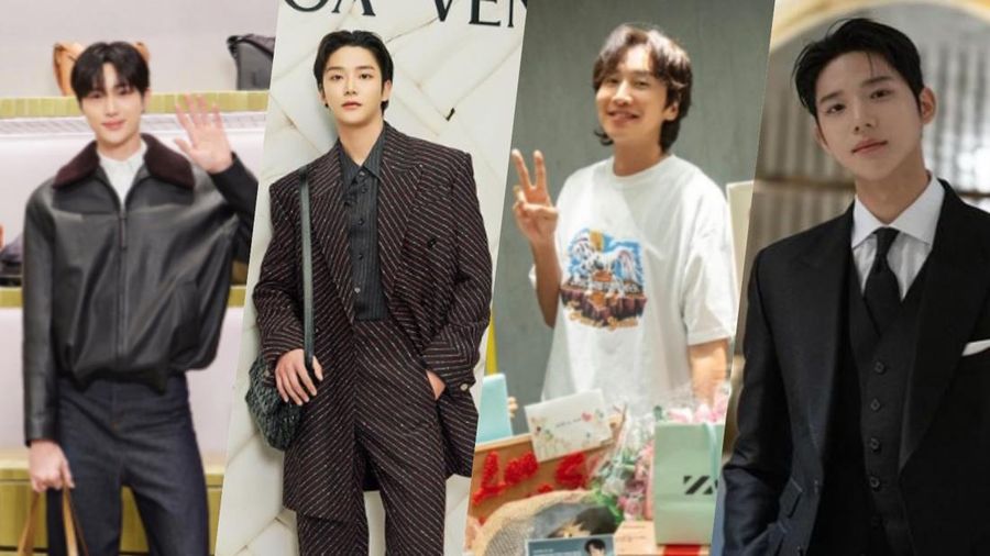 Foto kolase Byeon Woo Seok, Rowon, Lee Kwang Soo, dan Moon Sang Min. (Instagram/byeonwooseok, ewsbdi, masijacoke850714 & _sangmxn_)