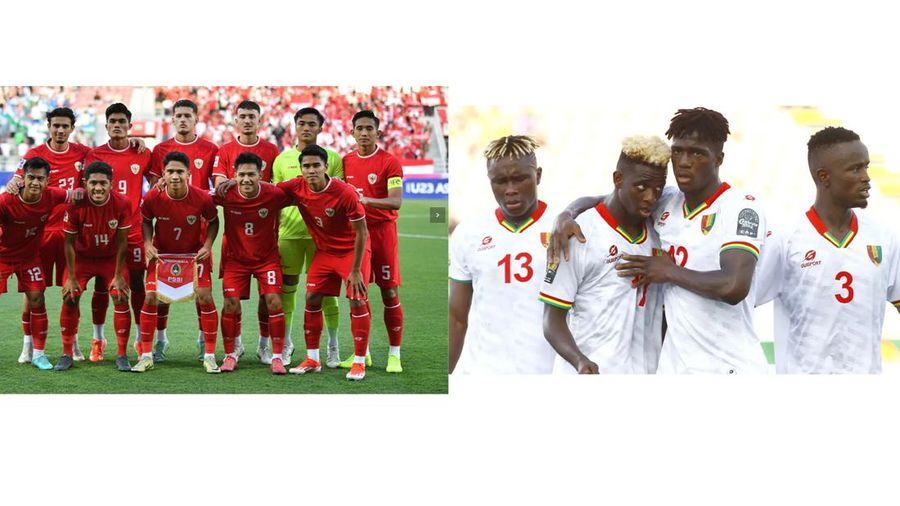 Foto kolase Timnas Indonesia U-23 dan Guinea U-23. (Dok AFC) Foto kolase Timnas Indonesia U-23 dan Guinea U-23. (Dok AFC)