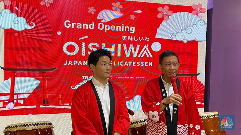 Grand opening Oishiwa di Transmart Central Park, Jakarta, Sabtu (4/5/2024). (CNBC Indonesia/Serliana)