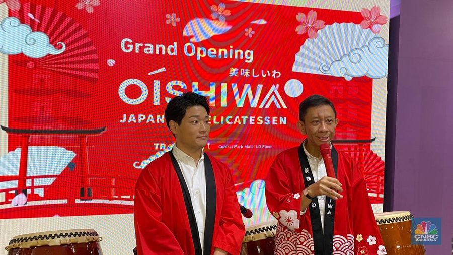 Grand opening Oishiwa di Transmart Central Park, Jakarta, Sabtu (4/5/2024). (CNBC Indonesia/Serliana)
