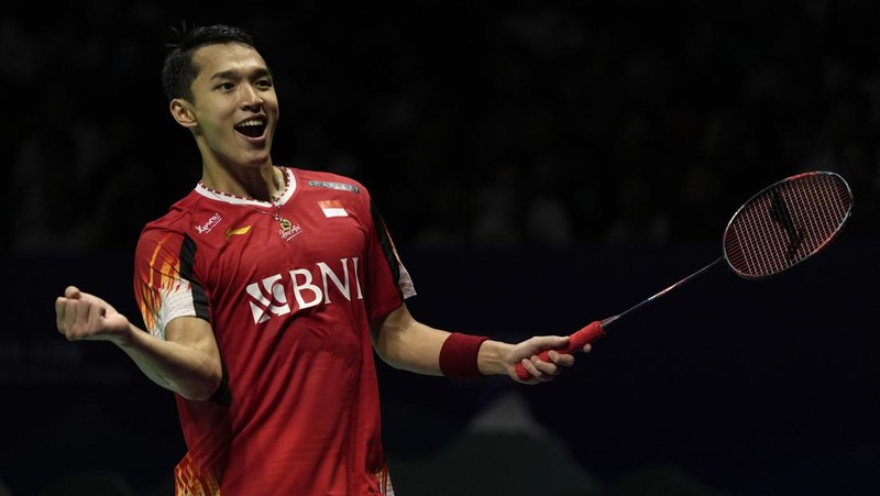 Pebulutangkis Ganda Putra Indonesia Fajar Alfian dan Rian Ardianto saat berlaga di Thomas Cup. (AP/Ng Han Guan)