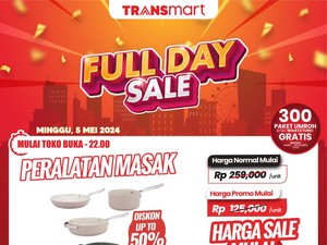 Serbu! Harga Peralatan Masak Rp 100 Ribuan Cuma di Trasmart Full Day Sale