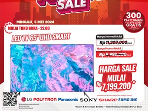 TV LED 65 Inch Diskon Sampai Rp 4 Jutaan di Transmart Full Day Sale!
