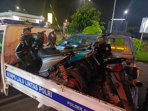 Razia di Pondok Aren Tangsel, Polisi Sita 20 Motor Berknalpot Brong