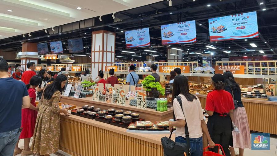 Suasana gerai Oishiwa di Transmart Centrak Park, Jakarta, Minggu (5/52024). (CNBC Indonesia/Khoirul Anam) Suasana gerai Oishiwa di Transmart Centrak Park, Jakarta, Minggu (5/52024). (CNBC Indonesia/Khoirul Anam)