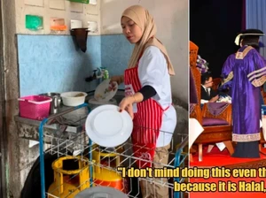 Tak Gengsi, Sarjana Muda Ini Jadi Tukang Cuci Piring di Warung Makan