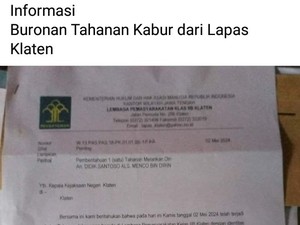 Viral Tahanan Lapas Klaten Kabur, Polisi Bantu Cari