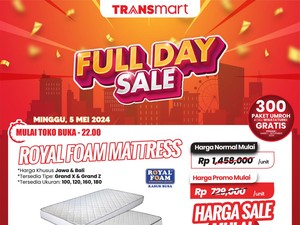 Cuma di Transmart Full Day Sale, Kasur Empuk Diskon Jadi Rp 583 Ribuan Aja!