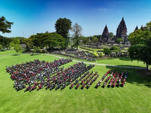 Ratusan Motor Ducati Kumpul di Prambanan, Pecahkan Rekor Ini