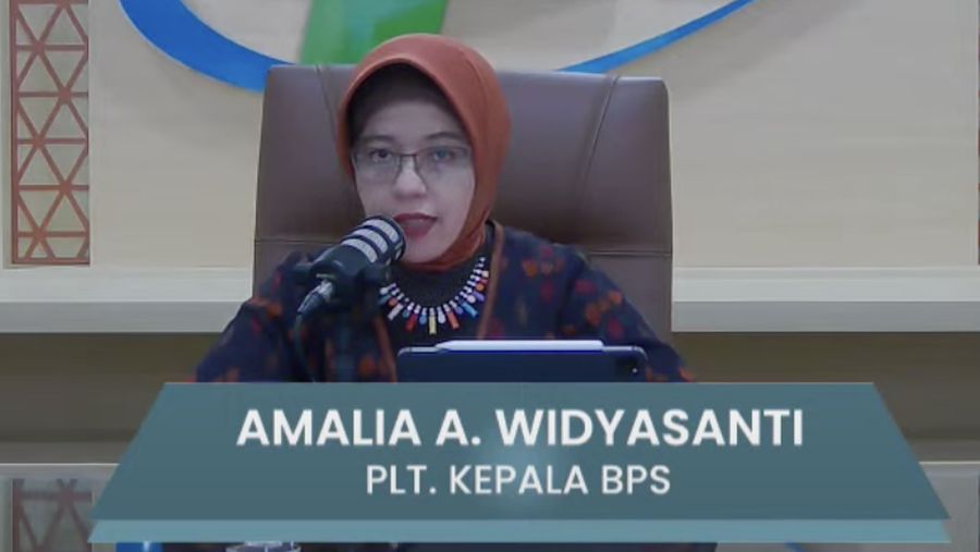 Plt Kepala BPS, Amalia Adininggar Widyasanti. (YouTube/BPS Tatistics)