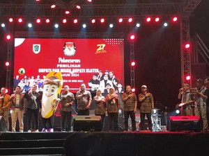 Peluncuran Tahapan Pemilihan Bupati Klaten, Si Olen Jadi Maskot