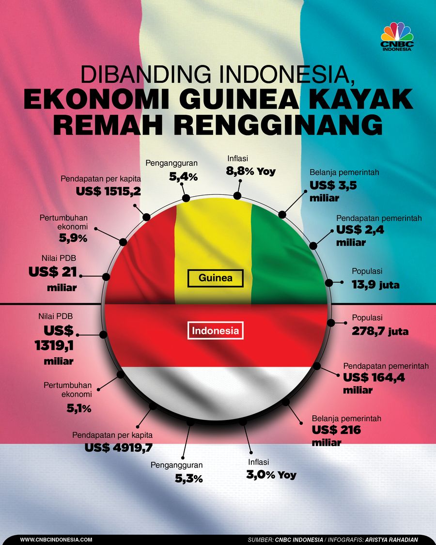 Dibanding Indonesia, Kekuatan Ekonomi Guinea Kayak Remah Rengginang