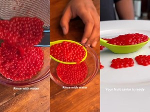 Unik! Chef Ini Ubah Delima Jadi Caviar yang Mirip Aslinya