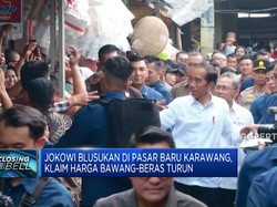Video: Jokowi Blusukan di Karawang, Klaim Harga Bawang-Beras Turun
