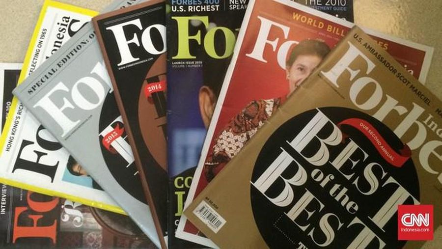 Majalah Forbes. (CNN Indonesia/Agust Supriadi) Majalah Forbes. (CNN Indonesia/Agust Supriadi)