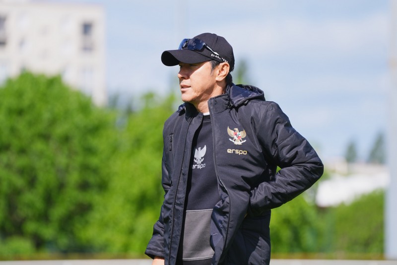 Latihan Timnas Indonesia U-23 di Prancis jelang lawan Timnas Guinea U-23 di playoff Olimpiade 2024. (Dok.PSSI)