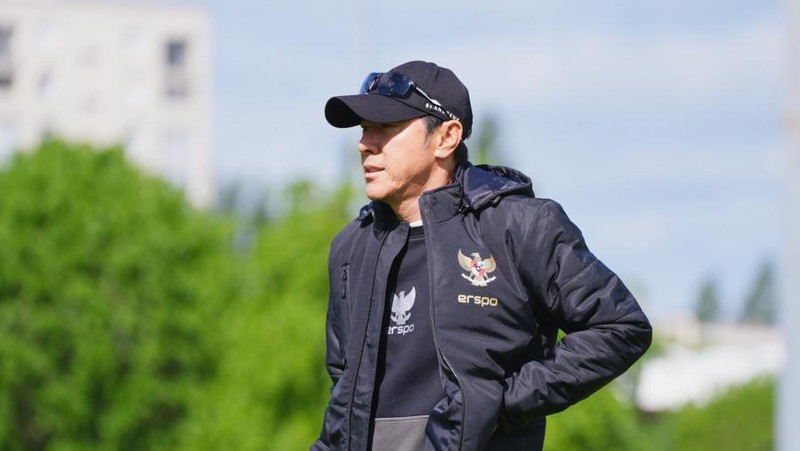 Latihan Timnas Indonesia U-23 di Prancis jelang lawan Timnas Guinea U-23 di playoff Olimpiade 2024. (Dok.PSSI)