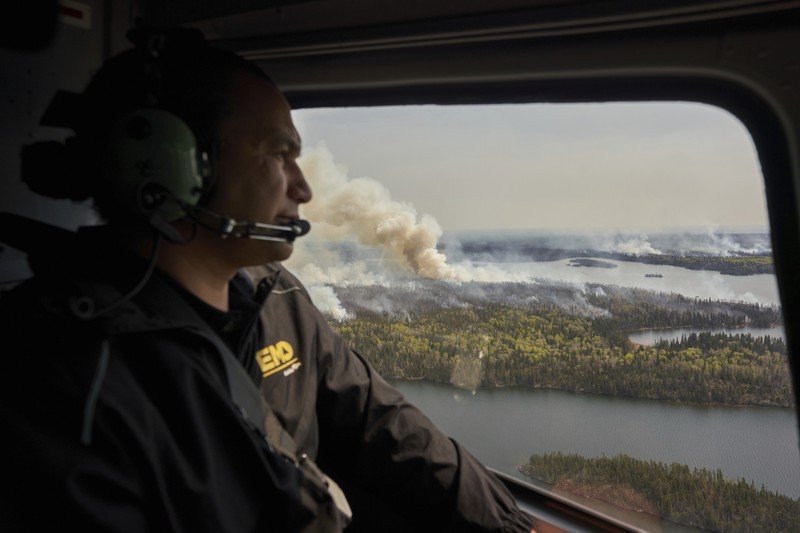 CANADA-WILDFIRE/EXPLAINER FILE PHOTO: Smoke rises from mutual aid wildfire GCU007 in the Grande Prairie Forest Area near TeePee Creek, Alberta, Canada May 10, 2024. Alberta Wildfire/Handout via REUTERS/File Photo