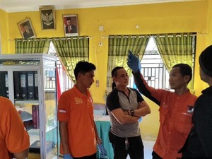 Olah TKP Pencurian 15 Laptop di SD Negeri 62 Pangkalpinang