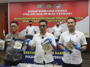 Kurir Narkoba Bawa 15 Kg Sabu di Palu Ditangkap, Dijanji Upah Rp 15 Juta