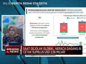 Video: BPS: Surplus Neraca Dagang RI April 2024 Tembus USD 3,56 Miliar