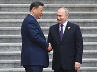 Potret 'Duet Maut', Xi Jinping Sambut Kedatangan Putin di China