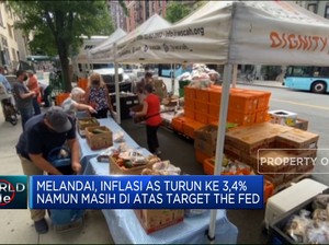 Melandai, Inflasi AS Turun Ke 3,4% Namun Masih di Atas Target The Fed