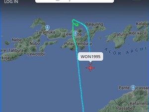 Ile Lewotolok Erupsi, Pesawat Wings Air Kupang-Lembata Gagal Mendarat