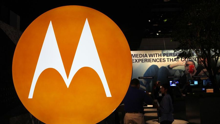 FILE - This file photo made Jan. 9, 2010, shows the Motorola logo at the company's exhibit at the Consumer Electronics Show in Las Vegas. Zebra Technologies will spend more than $3 billion to buy the enterprise business of Motorola Solutions in a considerable expansion that is both technological and geographical. Motorolas enterprise business makes hand-held bar code scanners and mobile and tablet computers, among other products. (AP Photo/Paul Sakuma, File)
