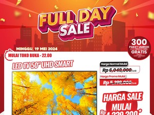 Transmart Full Day Sale Balik Lagi, Beli TV LED 50 Inch Cuma Rp 4 Jutaan