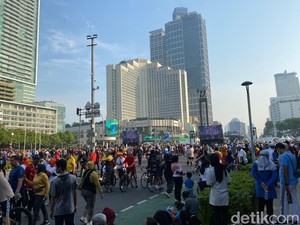 Ramainya CFD Sudirman Jakpus Pagi Ini hingga Warga Keluhkan Susah Sinyal