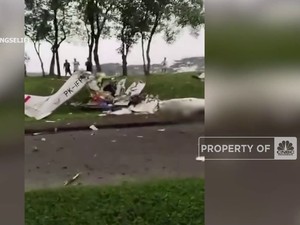 Pesawat Jatuh di Wilayah BSD Tangerang Selatan