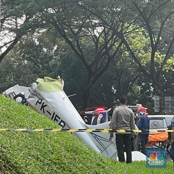 Tim Basarnas Tangani Pesawat Jatuh di Tangsel
