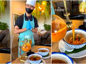 Unik Banget! Ada Kuah Tomyam Disajikan dengan Siphon Filter
