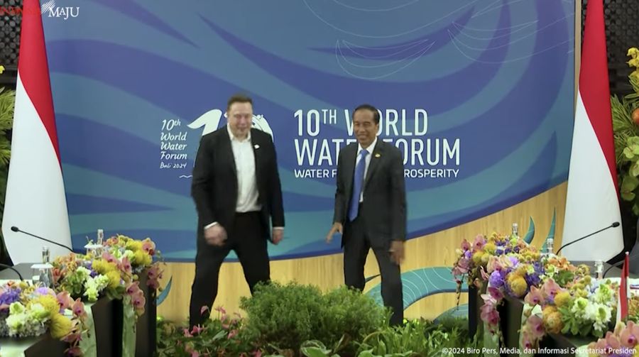 Pertemuan Presiden Jokowi dengan Elon Musk, Bali, 20 Mei 2024. (Tangkapan Layar Setpres RI)
