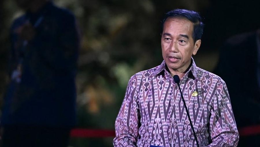 Presiden Jokowi menyambut secara langsung para delegasi WWF Ke-10. Sambutan ini pada acara makan malam (welcoming dinner) di Taman Budaya Garuda Wisnu Kencana (GWK). (Dok. Media Center of World Water Forum 2024/Fikri Yusuf/Intan)